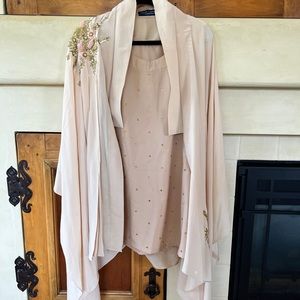 Traditional Indian light pink three-piece set